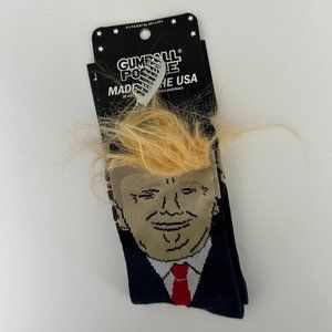 Donald Trump Novelty Socks With 3d Fake Hair NEW